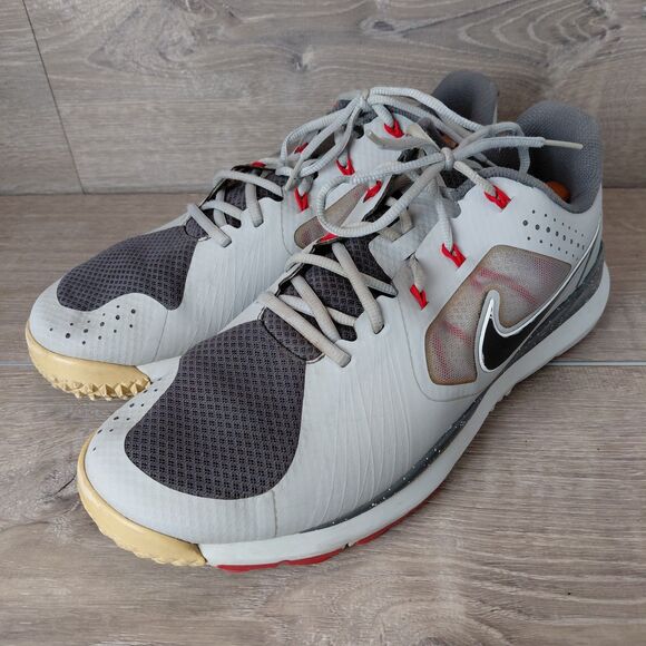 Nike Tiger Woods Golf Shoes Gray Limited Edition TW14 Mens 14 Mesh Spikes 652627 - Picture 4 of 10